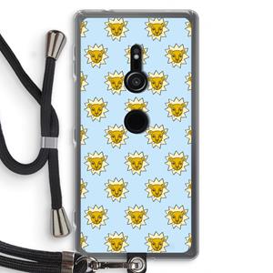 CaseCompany Leeuwenkoppen: Sony Xperia XZ2 Transparant Hoesje met koord