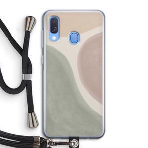 CaseCompany Geo #6: Samsung Galaxy A40 Transparant Hoesje met koord