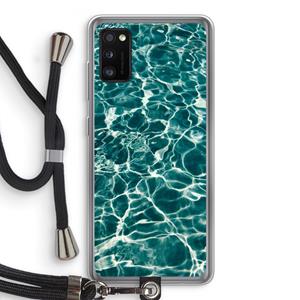 CaseCompany Weerkaatsing water: Samsung Galaxy A41 Transparant Hoesje met koord