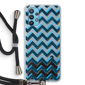 CaseCompany Onderbroken lijn: Samsung Galaxy A32 4G Transparant Hoesje met koord