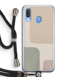 CaseCompany Geo #7: Samsung Galaxy A40 Transparant Hoesje met koord