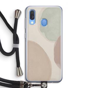 CaseCompany Geo #8: Samsung Galaxy A40 Transparant Hoesje met koord