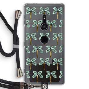 CaseCompany Paradise: Sony Xperia XZ2 Transparant Hoesje met koord