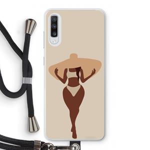 CaseCompany Let's get salty: Samsung Galaxy A70 Transparant Hoesje met koord