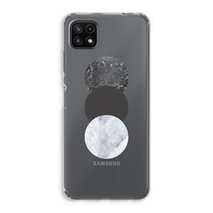 CaseCompany Marmeren cirkels: Samsung Galaxy A22 5G Transparant Hoesje