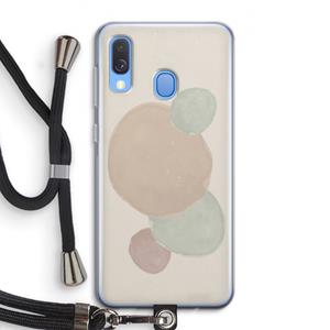 CaseCompany Geo #9: Samsung Galaxy A40 Transparant Hoesje met koord