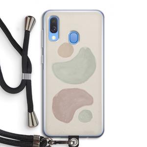 CaseCompany Geo #10: Samsung Galaxy A40 Transparant Hoesje met koord