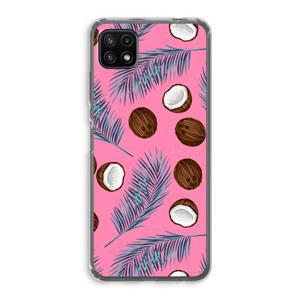 CaseCompany Kokosnoot roze: Samsung Galaxy A22 5G Transparant Hoesje