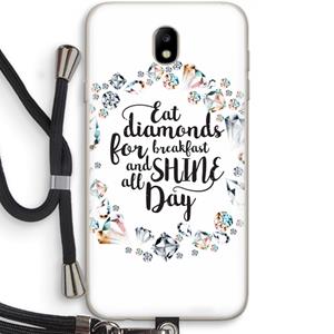 CaseCompany Diamonds: Samsung Galaxy J7 (2017) Transparant Hoesje met koord