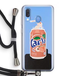 CaseCompany S(peach)less: Samsung Galaxy A40 Transparant Hoesje met koord