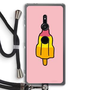 CaseCompany Raketijsje: Sony Xperia XZ2 Transparant Hoesje met koord