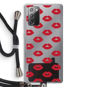 CaseCompany Lips: Samsung Galaxy Note 20 / Note 20 5G Transparant Hoesje met koord