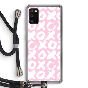 CaseCompany XOXO: Samsung Galaxy A41 Transparant Hoesje met koord