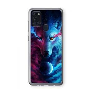 CaseCompany Where Light And Dark Meet: Samsung Galaxy A21s Transparant Hoesje