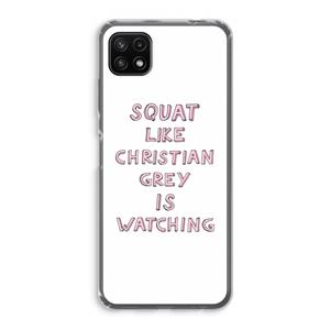 CaseCompany Christian Grey: Samsung Galaxy A22 5G Transparant Hoesje
