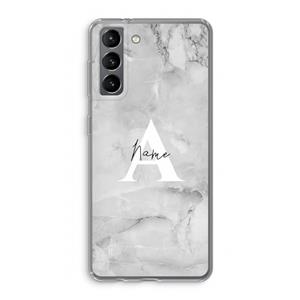CaseCompany Ivory Marble: Samsung Galaxy S21 Transparant Hoesje