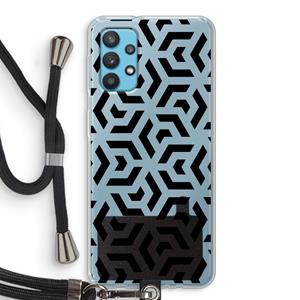 CaseCompany Crazy pattern: Samsung Galaxy A32 4G Transparant Hoesje met koord