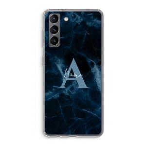 CaseCompany Midnight Marble: Samsung Galaxy S21 Transparant Hoesje