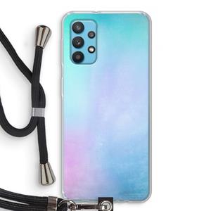 CaseCompany mist pastel: Samsung Galaxy A32 4G Transparant Hoesje met koord