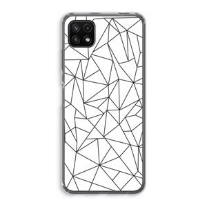 CaseCompany Geometrische lijnen zwart: Samsung Galaxy A22 5G Transparant Hoesje