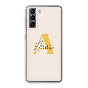 CaseCompany Amber Script: Samsung Galaxy S21 Transparant Hoesje