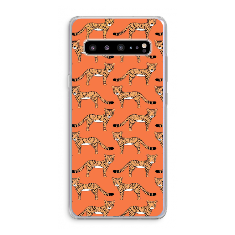 CaseCompany Cheetah: Samsung Galaxy S10 5G Transparant Hoesje