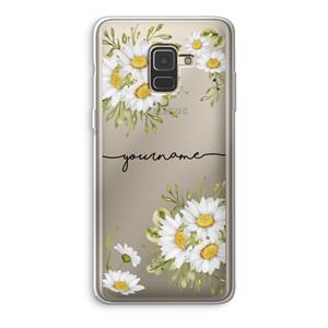 CaseCompany Daisies: Samsung Galaxy A8 (2018) Transparant Hoesje