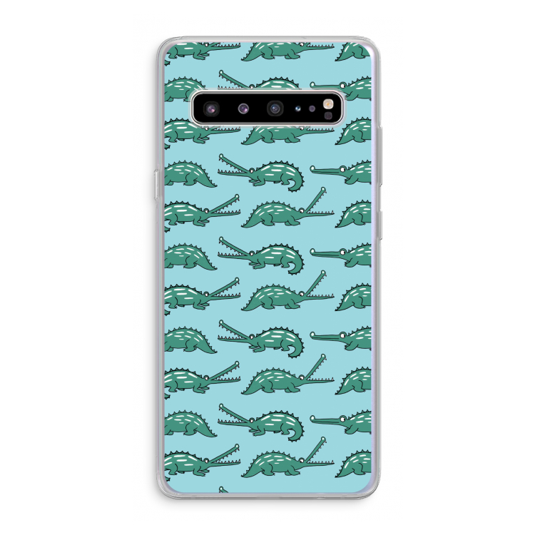 CaseCompany Kroko: Samsung Galaxy S10 5G Transparant Hoesje