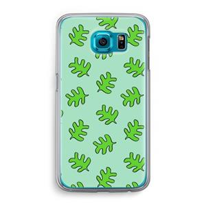CaseCompany Groene blaadjes: Samsung Galaxy S6 Transparant Hoesje