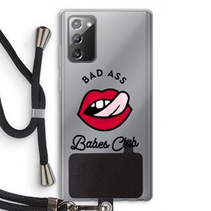 CaseCompany Badass Babes Club: Samsung Galaxy Note 20 / Note 20 5G Transparant Hoesje met koord