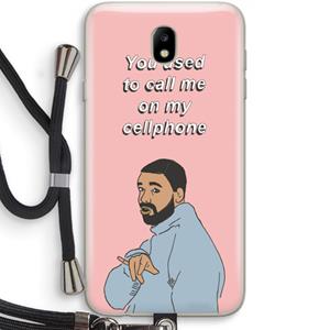 CaseCompany Hotline bling: Samsung Galaxy J7 (2017) Transparant Hoesje met koord