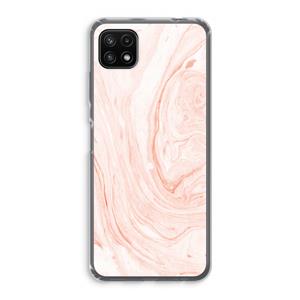 CaseCompany Peach bath: Samsung Galaxy A22 5G Transparant Hoesje