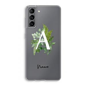 CaseCompany Green Brush: Samsung Galaxy S21 Transparant Hoesje