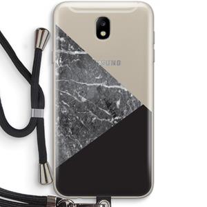 CaseCompany Combinatie marmer: Samsung Galaxy J7 (2017) Transparant Hoesje met koord