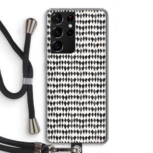 CaseCompany Crazy shapes: Samsung Galaxy S21 Ultra Transparant Hoesje met koord