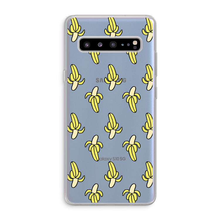 CaseCompany Bananas: Samsung Galaxy S10 5G Transparant Hoesje