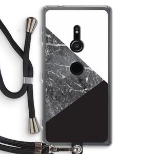 CaseCompany Combinatie marmer: Sony Xperia XZ2 Transparant Hoesje met koord