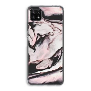 CaseCompany Roze stroom: Samsung Galaxy A22 5G Transparant Hoesje
