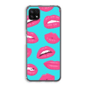 CaseCompany Bite my lip: Samsung Galaxy A22 5G Transparant Hoesje