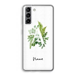 CaseCompany Green Brush: Samsung Galaxy S21 Transparant Hoesje
