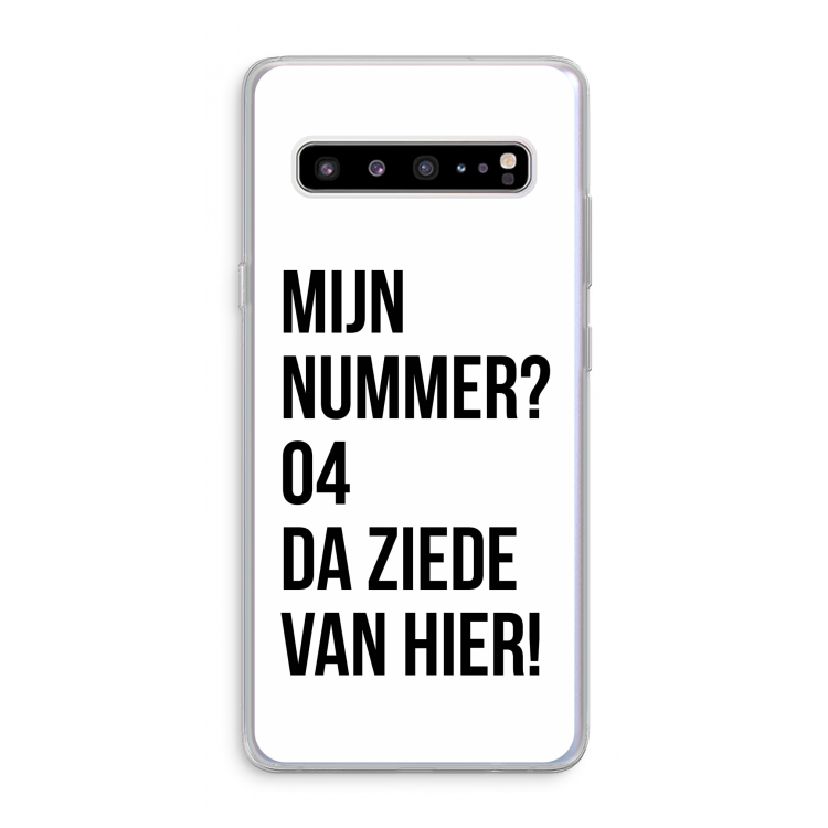 CaseCompany Da ziede van hier: Samsung Galaxy S10 5G Transparant Hoesje