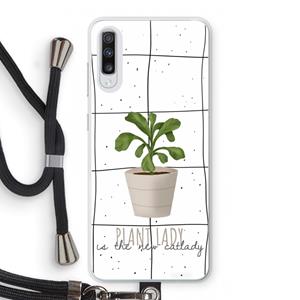 CaseCompany Kamerplant op vensterruit: Samsung Galaxy A70 Transparant Hoesje met koord