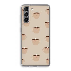 CaseCompany Morning coffee: Samsung Galaxy S21 Transparant Hoesje