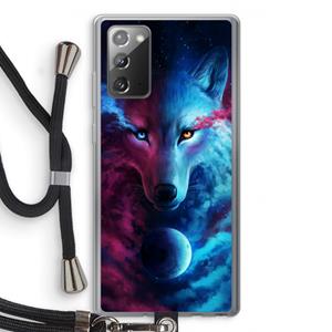CaseCompany Where Light And Dark Meet: Samsung Galaxy Note 20 / Note 20 5G Transparant Hoesje met koord