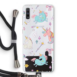 CaseCompany Fantasiewereld: Samsung Galaxy A70 Transparant Hoesje met koord