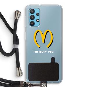 CaseCompany I'm lovin' you: Samsung Galaxy A32 4G Transparant Hoesje met koord