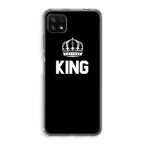 CaseCompany King zwart: Samsung Galaxy A22 5G Transparant Hoesje