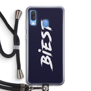 CaseCompany Biest: Samsung Galaxy A40 Transparant Hoesje met koord
