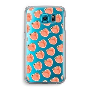 CaseCompany Just peachy: Samsung Galaxy S6 Transparant Hoesje