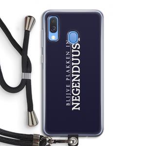 CaseCompany Blijve plakken in Negenduust: Samsung Galaxy A40 Transparant Hoesje met koord